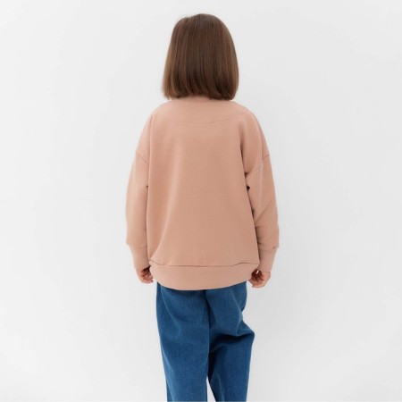 Bombber Children's minku beige color, height 128 cm-3