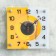 Wall clock: kitchen "coffee mug", silent, 25 x 25 cm