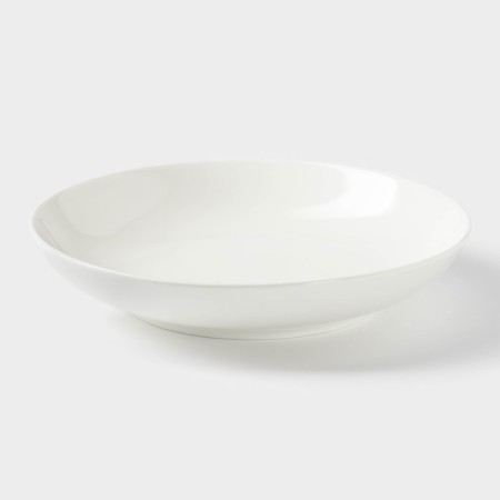 Porcelain deep porcelain Wilmax olivia, 900 ml, D = 23 cm, white color