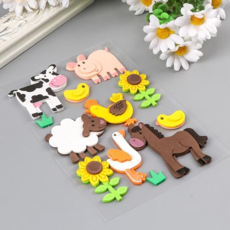 Stickers from EVA "Farm" (set 12 pcs) Assorted-1