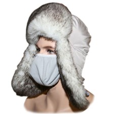 A earflap with a mask 