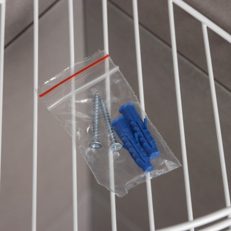 The bathroom shelf is angular 2-tier, 19 × 30 cm, white color-4