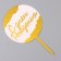 Topper "Happy Birthday", white with gold, give beautifully