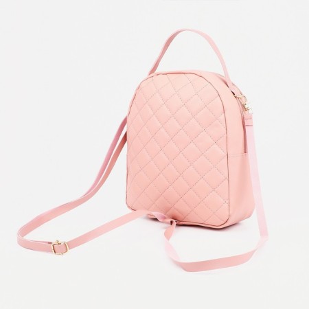 Ryukzak-Mini made of artificial leather with lightning, 1 pocket, pink color-1