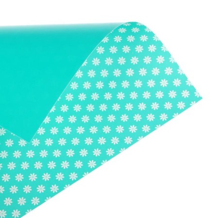Cardboard of color two -way A4, 6 sheets, 6 colors "chamomile", 200 g/m², with a pattern-4