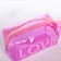Lightning cosmetic bag, pink/transparent color