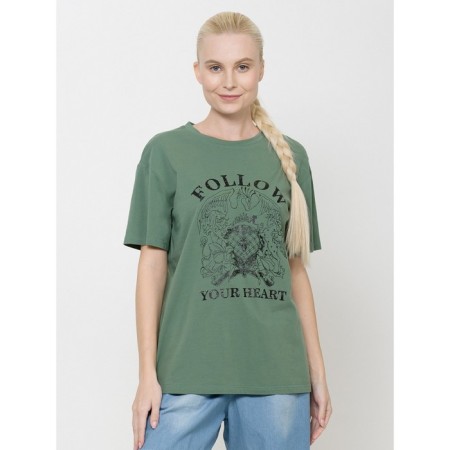 Female T -shirt, size XS, olive color