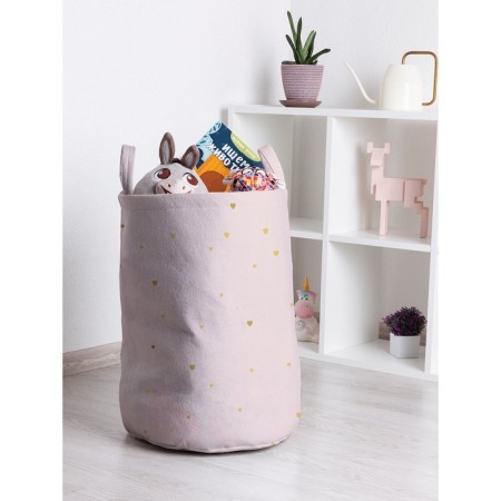 Basket for toys "Snowfall from hearts, size 35x50 cm