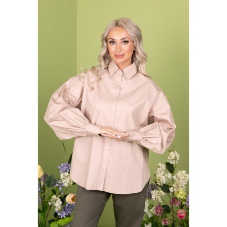 Female shirt, size 46, beige color-11