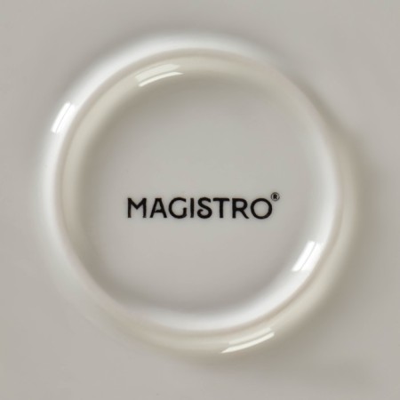 Porcelain dining porcelain Magistro "Tandy", d = 20.5 cm, white color-4