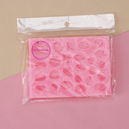 Mold Dolyana "Precious Stones", silicone, 13.4 × 9.8 cm, pink color-3