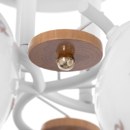 Gabriel chandelier 5x60W E27 white 46x46x28cm-6