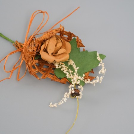 Decorative bouquet "rose" 5x9 cm, brown-2