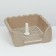 Tuel for dogs with high sides and a removable mesh 43x43x15 cm, beige