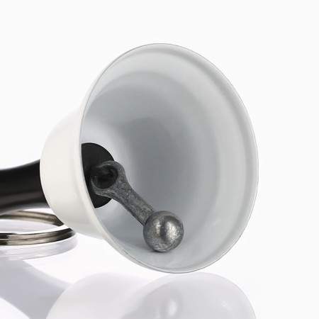 Metal bell, Bella's call, with a key fabric, 6 x 4 cm-1
