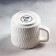 Ceramic "Geometry" white mug, 260 ml, white color
