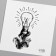 Black Tattoo on the body "Black. Light bulb" 6x6 cm