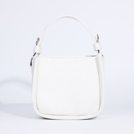 Women's bag on the zipper Textura, small size, white color