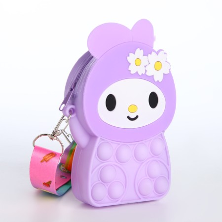 Bag's bag with lightning, lilac color