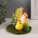 Souvenir polystyrene light “Red -haired chicken with a chicken in the meadow” 14x12.5x11 cm