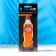 Suspended Grand Caratt flavor soda, orange cardboard
