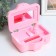 Casket Musical Mechanical Light "camera - cat" pink 10.5x12.5x16 cm