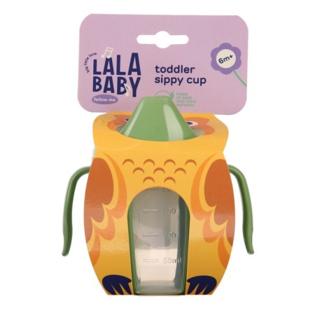 Baby playwrger with hard -spout "Follow Me", 200 ml., With handles, green color-3