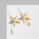 Earrings hanging "star" with chains, color gold, 8 cm