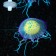 Decor for the Aquarium "Medusa", silicone, with a neon effect, 6.5 x 6.5 x 11.5 cm, blue 1006961