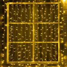 Гирлянда «Занавес» 2 × 3 м, IP65, УМС, белая нить каучук, 760 LED, свечение тёплое белое, 220 В