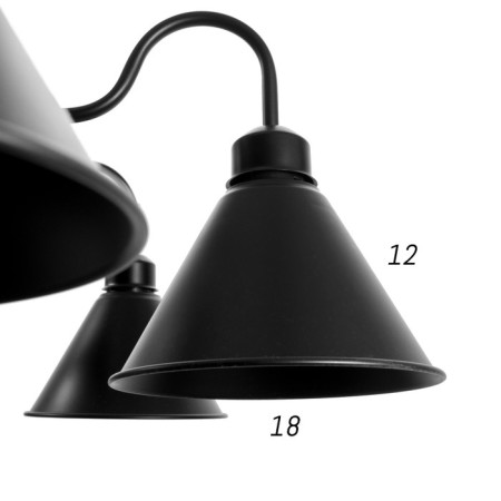 Chandelier 2737/8 E27 40W Black 88x88x60-100 cm-7