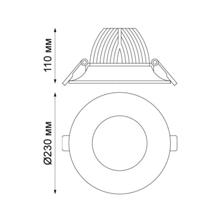 LED LED GLOK, 50 W, 4100K, LED, white color, D = 200mm-2