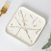 Ceramic plate for supply Gold, D = 15.5 cm, white color