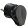 Electric fork Universal A0105, with grounding, angular, 16 A, 250 V, euros, black