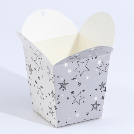 Bonbonniere box, gift packaging, “stars”, 7.5 x 8 x 7.5 cm-2