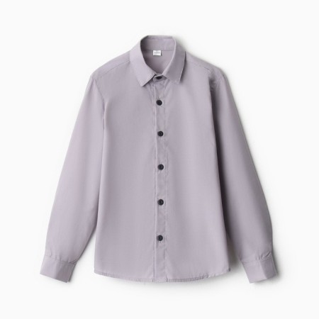 School shirt for a boy, gray color, height 134 cm-2