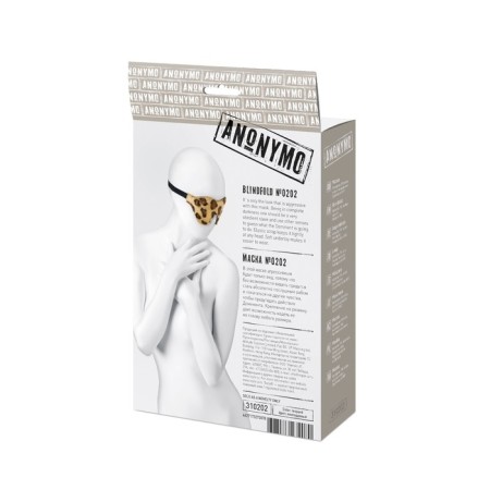Anonymo mask, Pu leather, print, 26 cm-8