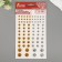 Rhound rhinestones "Round", 6-15 mm, 80 pcs., Gold/silver color, on the substrate