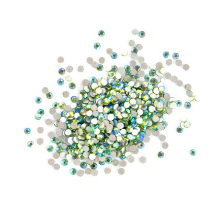 Rhinestones holographic Pole, No. 4 Greens, 50 pcs