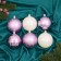Set of balls plastic 9 pcs "elite disco" lilac white