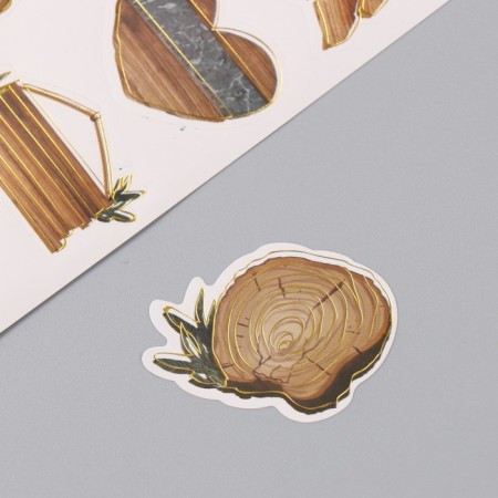Photo album 25 sheets (stickers+rings) "Texture wood and stone" 19x27x3 cm-5