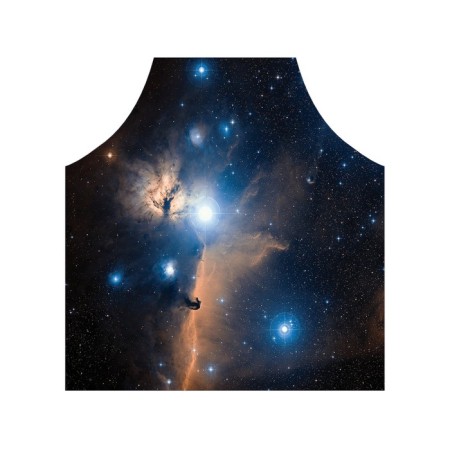 Apron of a kitchen with a photo print "Bright stars", adjustable, size OS-2