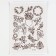 Water -soluble sticker for embroidery "flowers", 15*21 cm