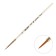 Synthetic brush, round, hard, shortened insert, rubloff series 1310 No. 2, short handle is saturated with varnish, yellow clip