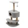 Complex for cats with a claw, corner, 3-level, 58 x 48 x 117 cm, gray