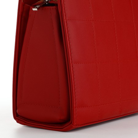 Female bag Textura, tout, average size, red color-6