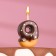 Candle in the cake "Chocolate glaze", number "9", 3.8 cm