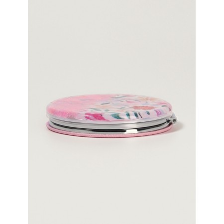 Folding mirror "flowers", d = 7.2 cm, with an increase, pink color-3