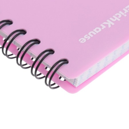 Notepad for spirals A6 80 sheets, cage, Erichkrause "Brave Cats" Plastic Cover Silkography, Bloc Offset 100%, purple-1