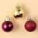 Christmas tree balls New Year, for the New Year, plastic, d = 3 cm, 6 pcs., Gold, wine and red color